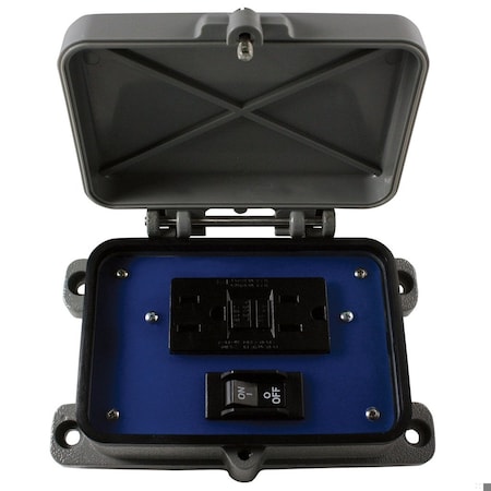 Automation Systems Interconnect Panel Interface Connector With A 15A Breaker And A 120V GFCI Receptacle,  RAI-GFCI-109-B